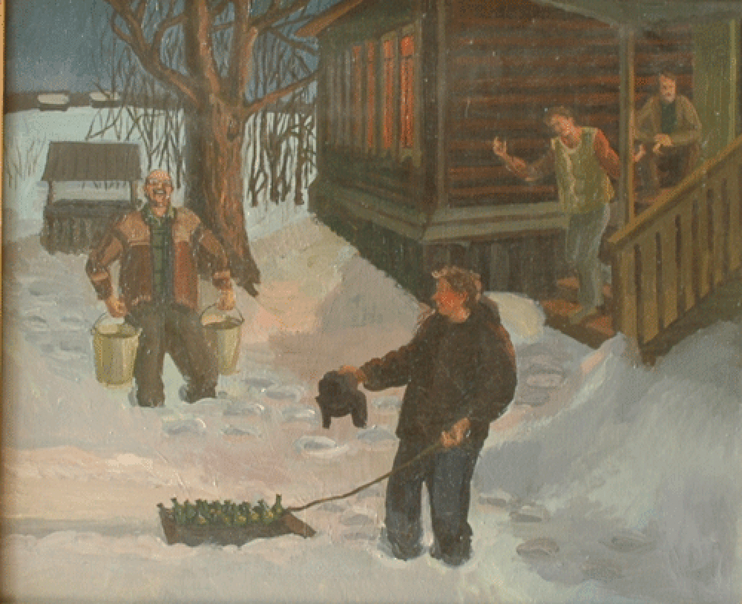 Т.А.Никифорова. Мишин подвиг. 1993. 50х60. Холст, масло.