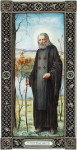 Л.Д.Самонова. Св. Серафим Саровский. 2004 г. Финифть,серебро,зернь