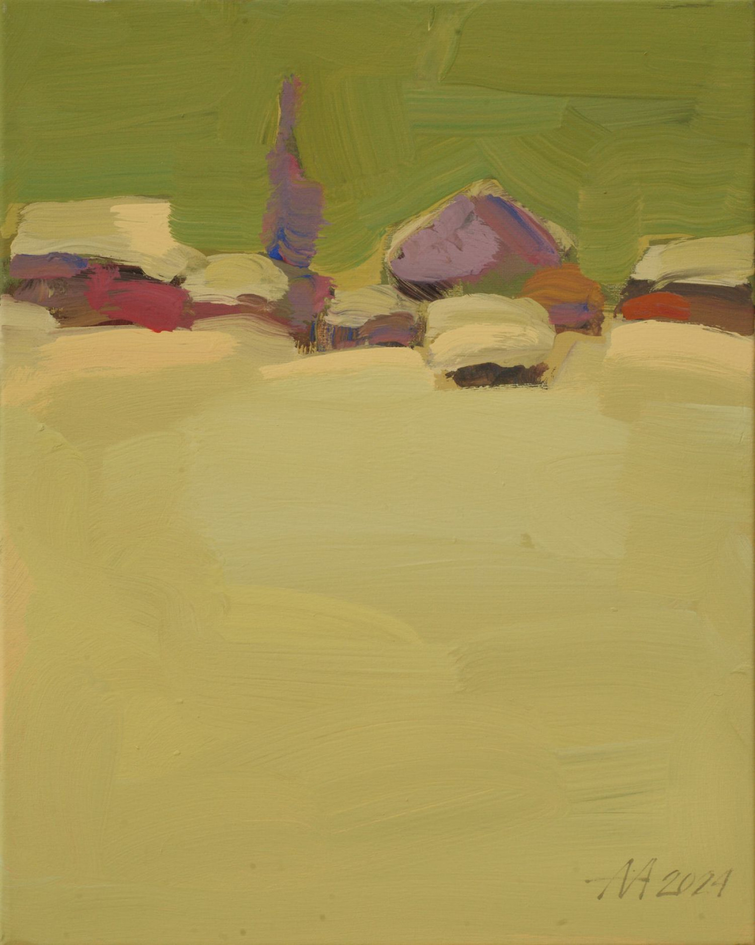 А.С. Александров. Ночь. 2024, х.,акр. 50Х40 см.