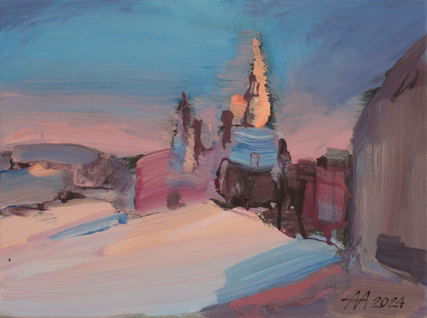 А.С. Александров. Мороз. 2024, х., акр. 30Х40.