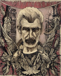 А.С. Бошко. Сказитель 21 века. 2019 г. Бумага, франц. лак, тушь, акварель. 44х32 см. Частная коллекция.