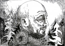 А.С.Бошко. Кровь и Почва. 2016. Фломастер, тушь, перо. 21х30,5. Гос. Литературный музей.