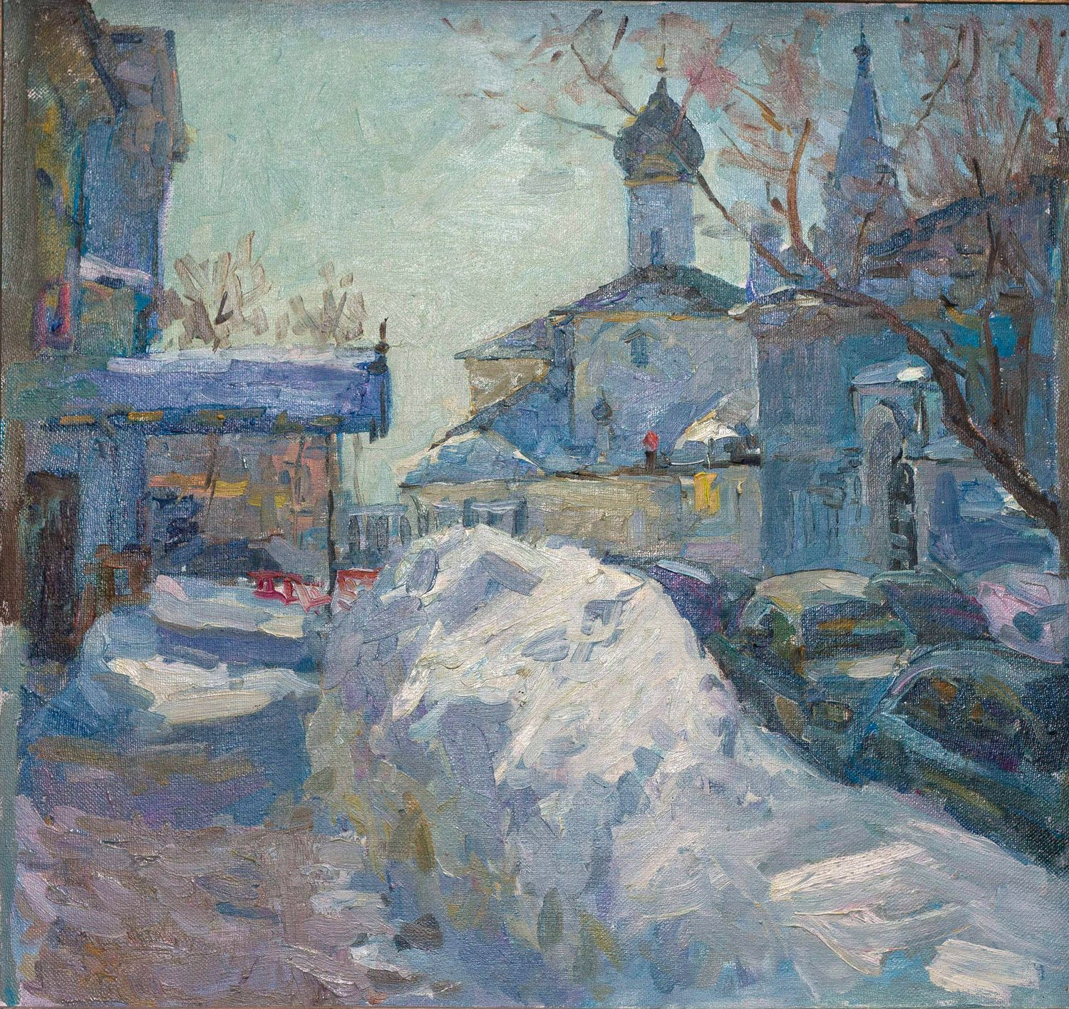 Е.М. Варначёв. Городской мотив. Ярославль. 2011. Холст, масло.