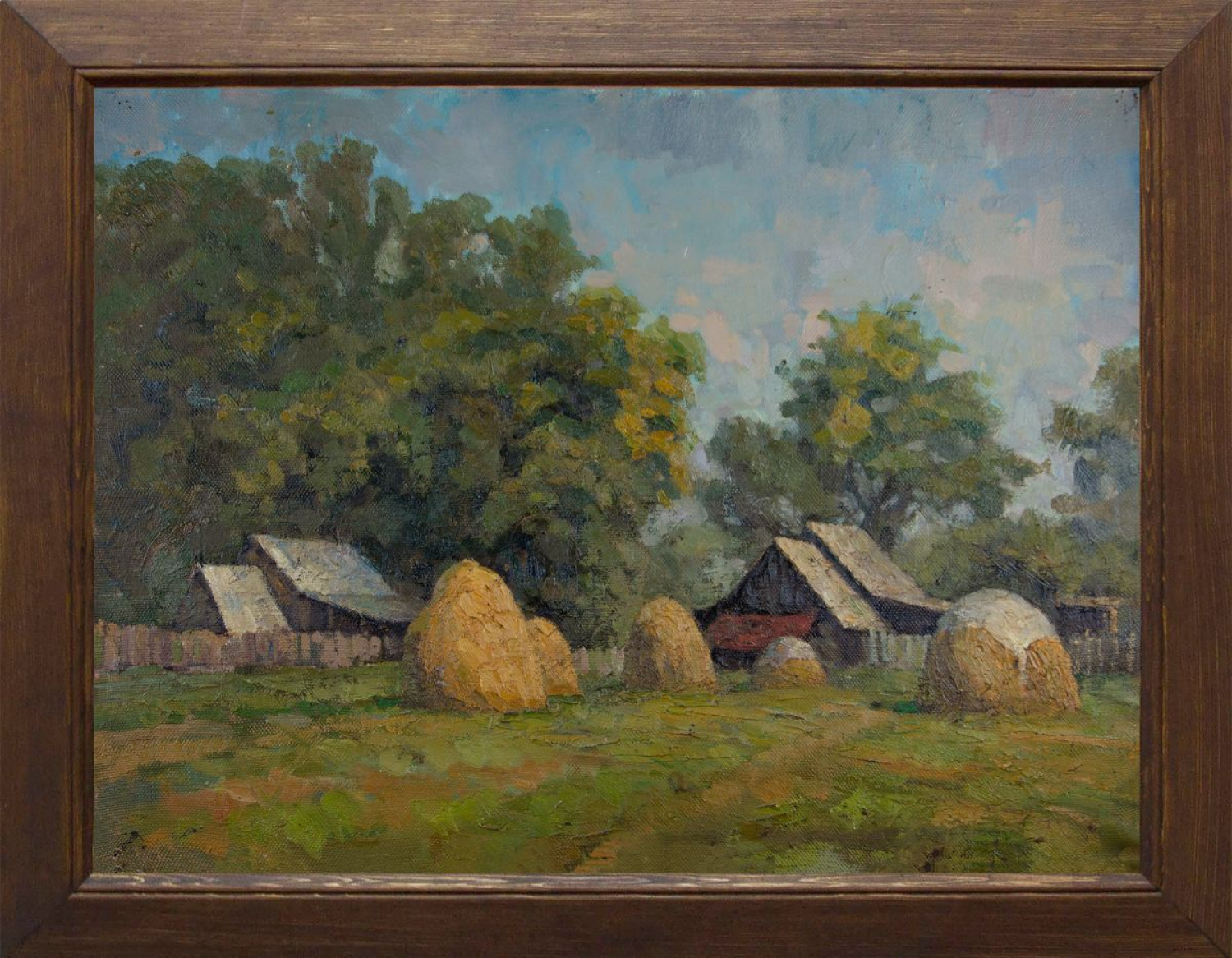 В.А. Лаврова. Июль в Тихвинском. 2002. Х., м. 60х80.