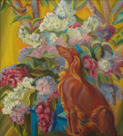 Н.К. Сальников. Грей и соловей. 2012 г. Холст, масло. 100х89 см.