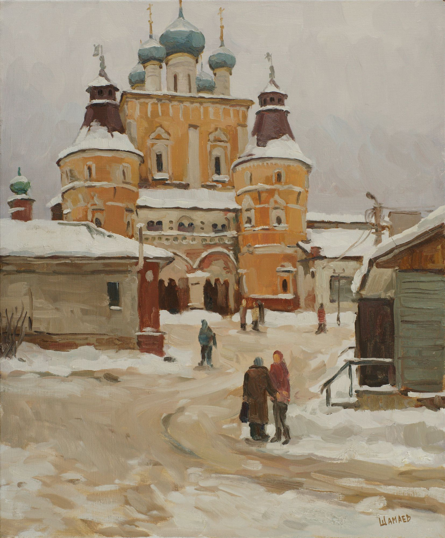 А.В. Шамаев. Борисоглебские будни. 2022 г. Холст, масло, 50х60.