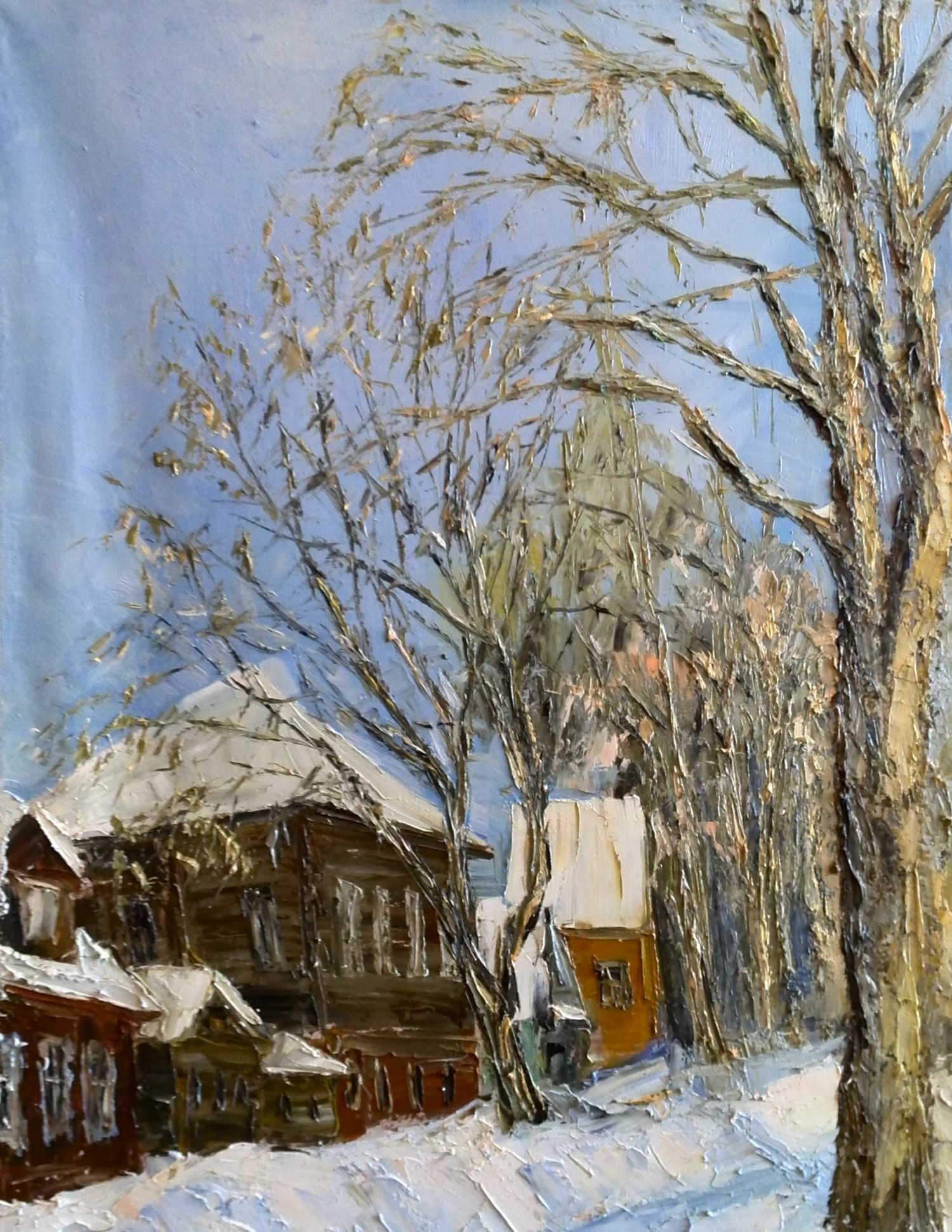А.Ю.Семенцов. Ясный день в Романове. Холст, масло. 90*60. 2016 г.
