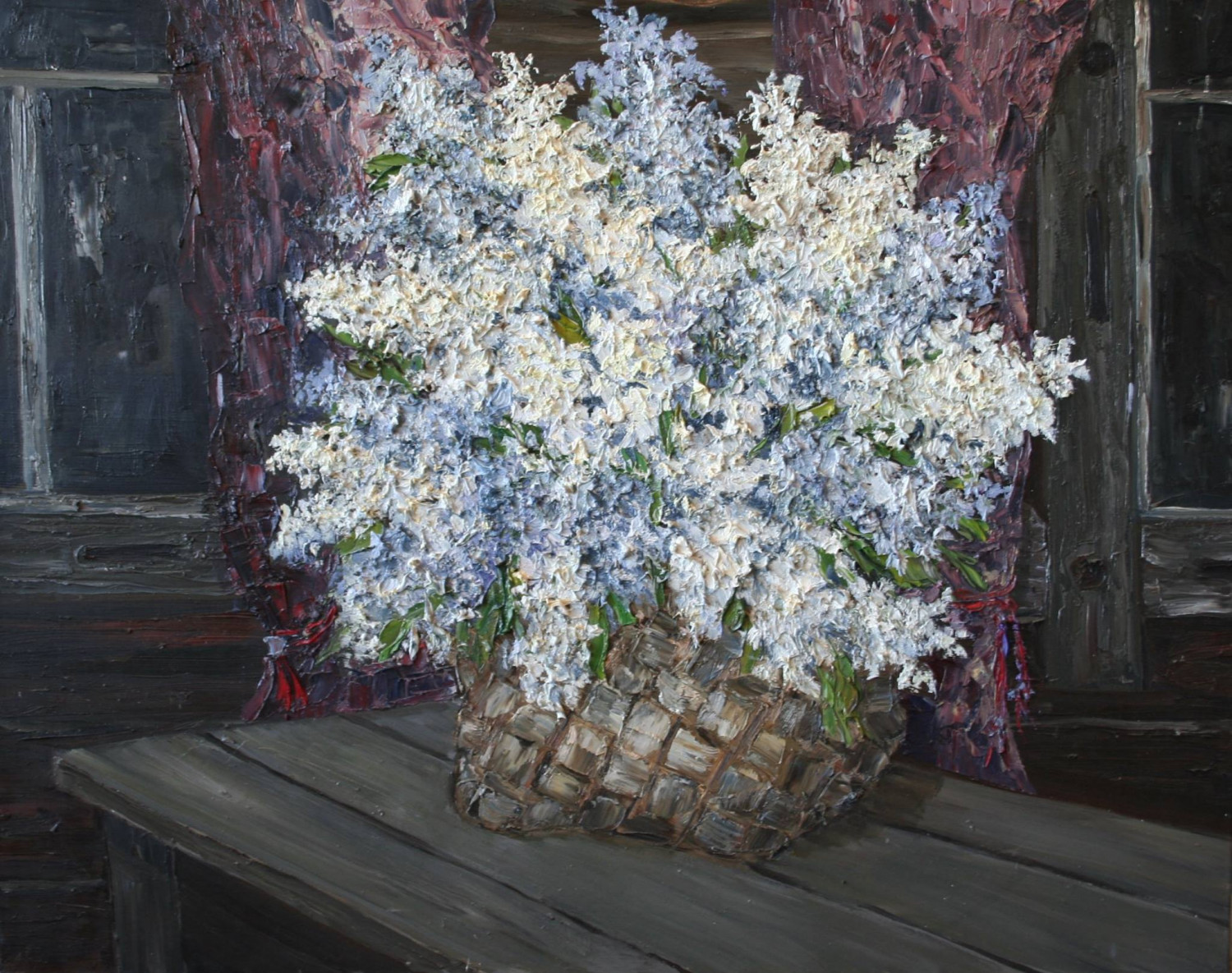 А.Ю.Семенцов. Сирень. Холст, масло. 80*100 см, 2013 г.
