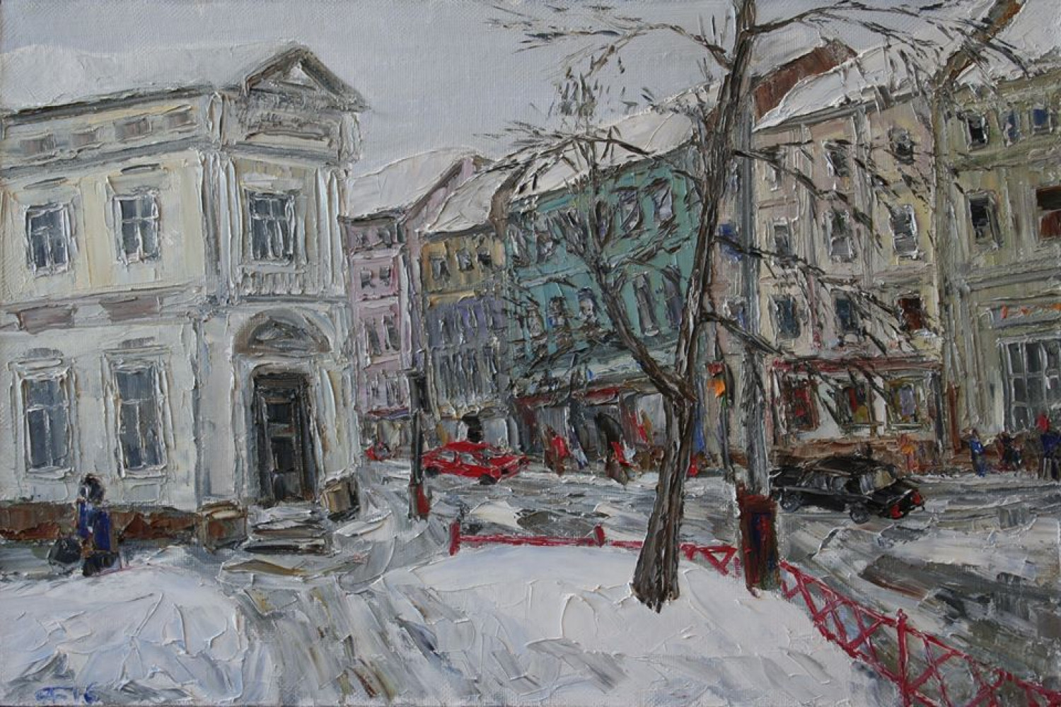 А.Ю.Семенцов. Распутица. Холст, масло. 60*80. 2016 г.