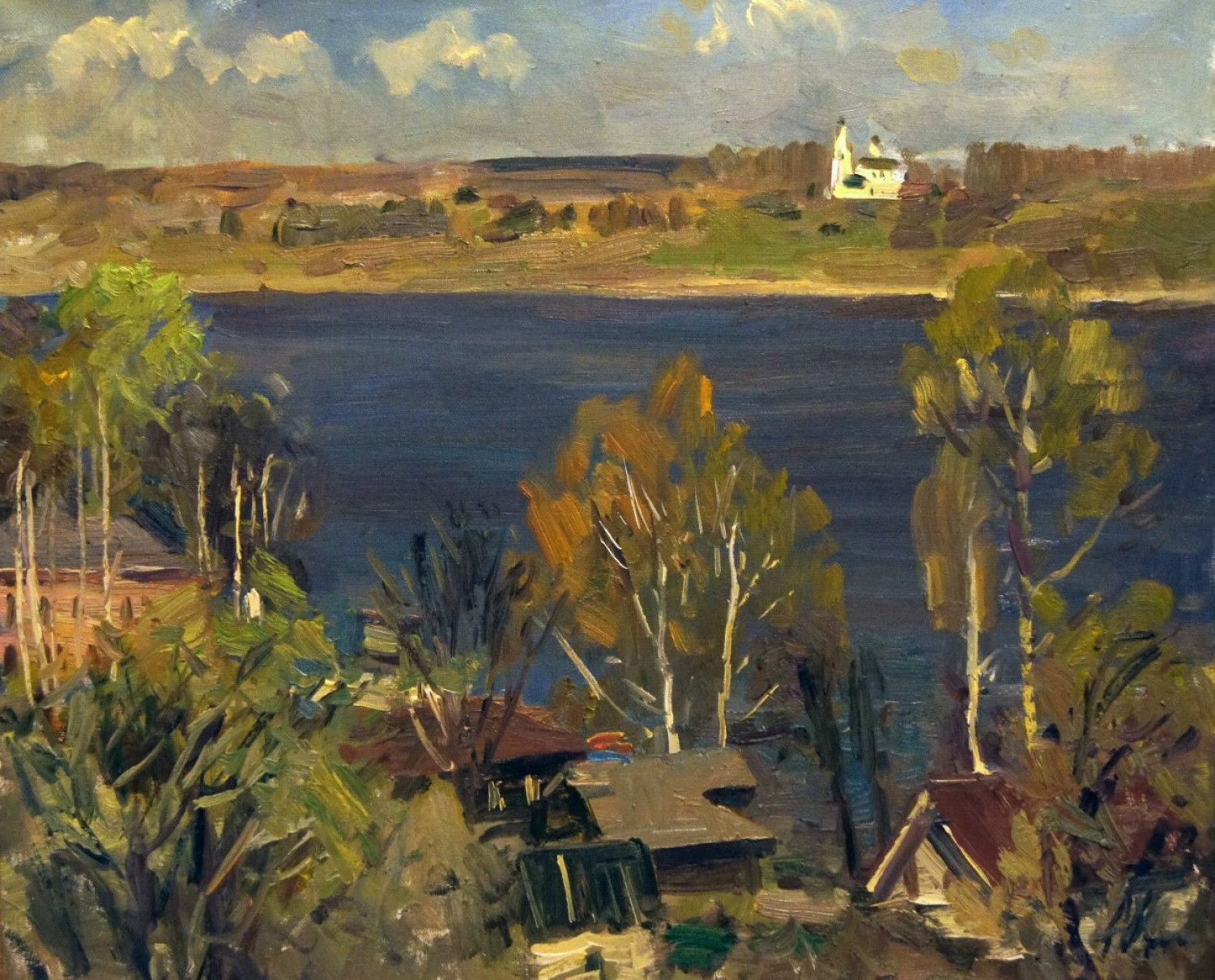 А.В.Хвастунова. Волга. Тутаев. Весна. Холст, масло. 50х65. 2014